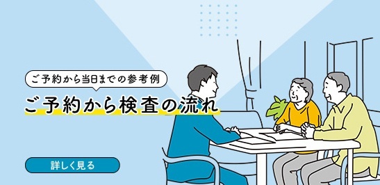 ご予約から当日までの参考例 ご予約から検査の流れ